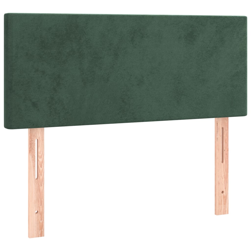 Cabeceira de cama veludo 80x5x78/88 cm verde-escuro