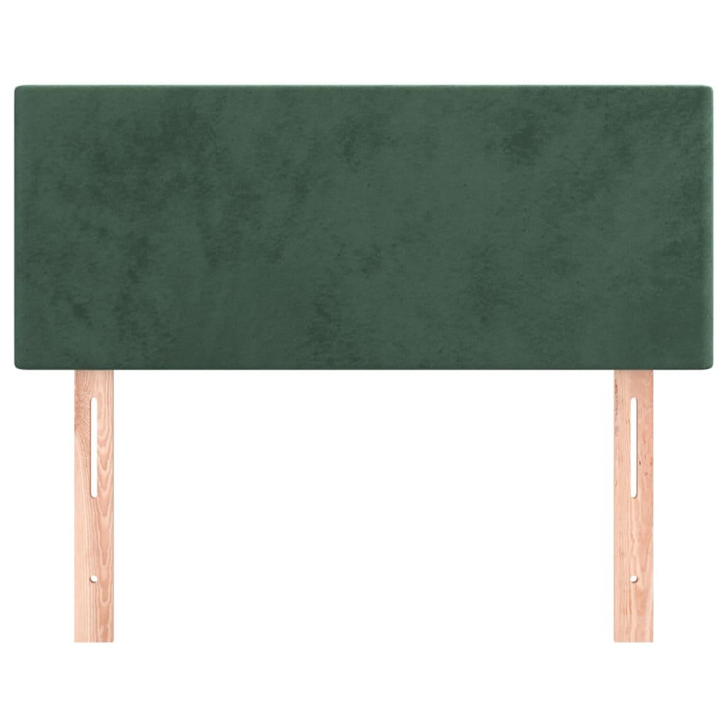 Cabeceira de cama veludo 80x5x78/88 cm verde-escuro