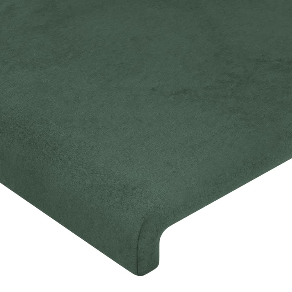 Cabeceira de cama veludo 80x5x78/88 cm verde-escuro