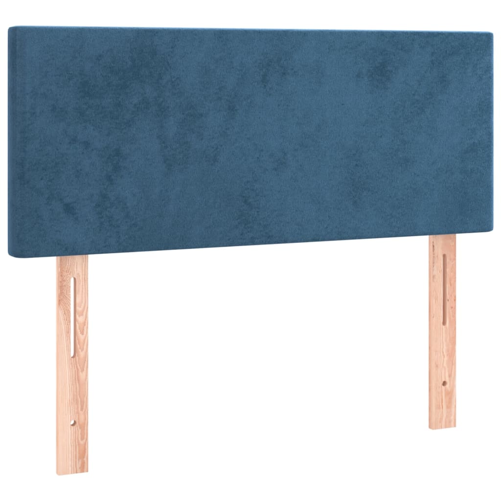 Cabeceira de cama veludo 80x5x78/88 cm azul