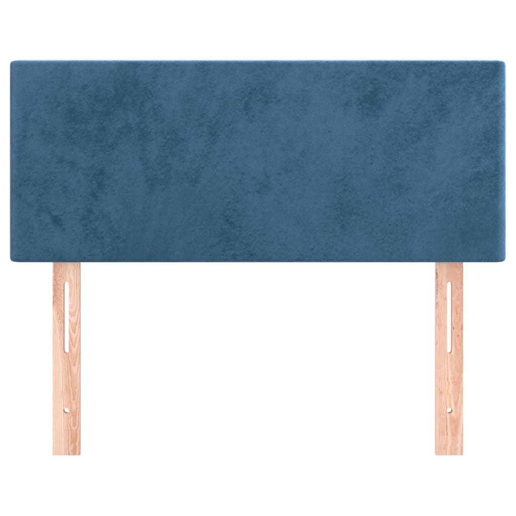 Cabeceira de cama veludo 80x5x78/88 cm azul