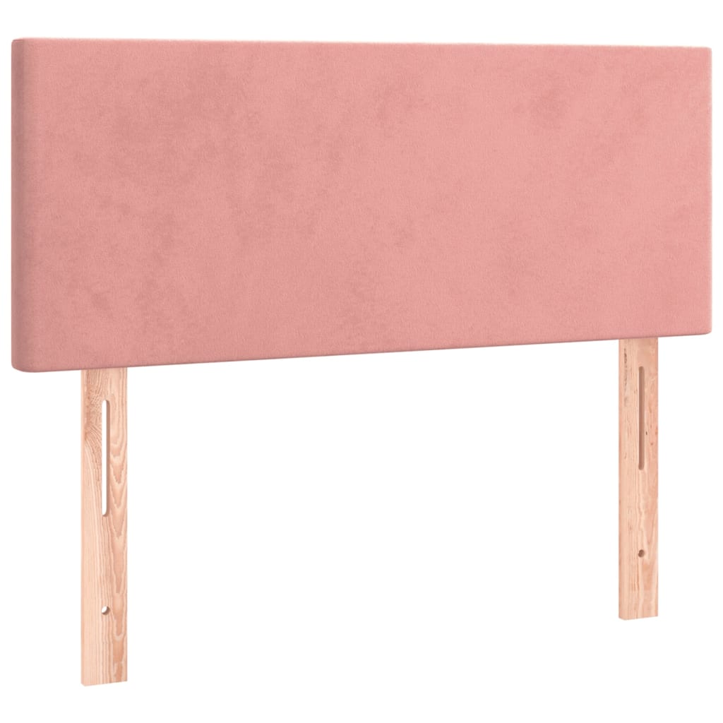 Cabeceira de cama veludo 80x5x78/88 cm rosa