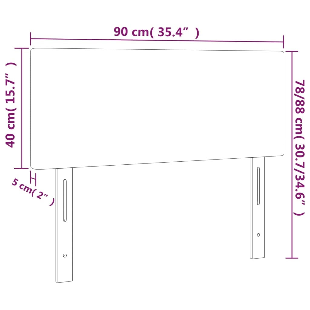 Cabeceira de cama veludo 90x5x78/88 cm cinzento-claro