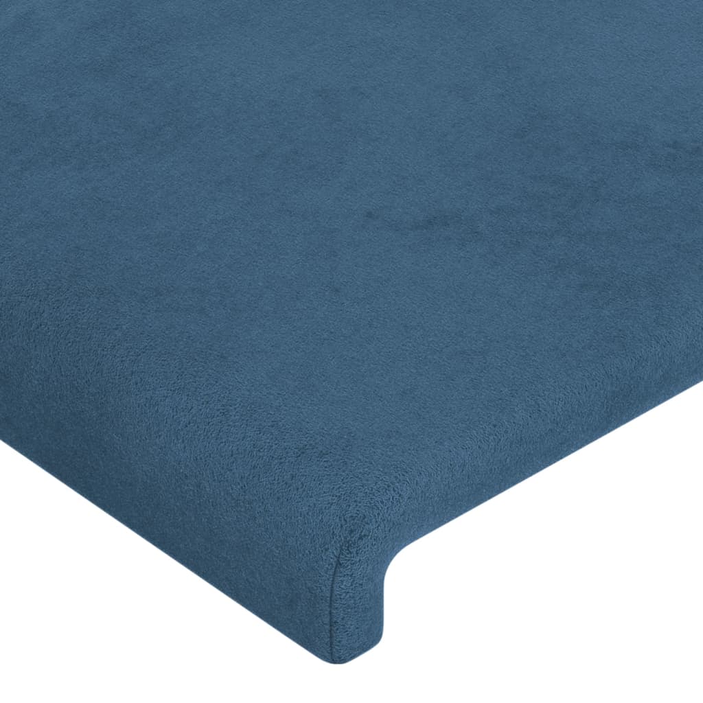 Cabeceira de cama veludo 100x5x78/88 cm azul-escuro