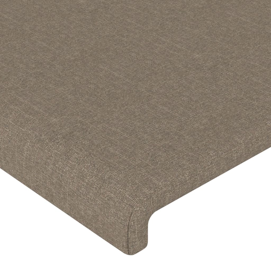 Cabeceira cama 2 pcs tecido 72x5x78/88 cm cinzento-acastanhado