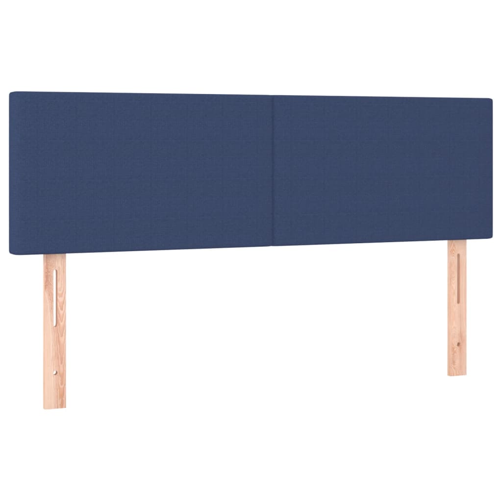 Cabeceira de cama 2 pcs tecido 72x5x78/88 cm azul