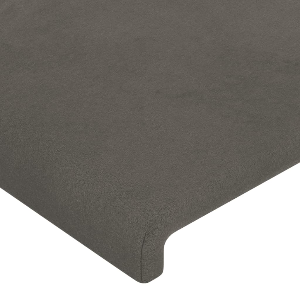 Cabeceira de cama 2 pcs veludo 72x5x78/88 cm cinzento-escuro