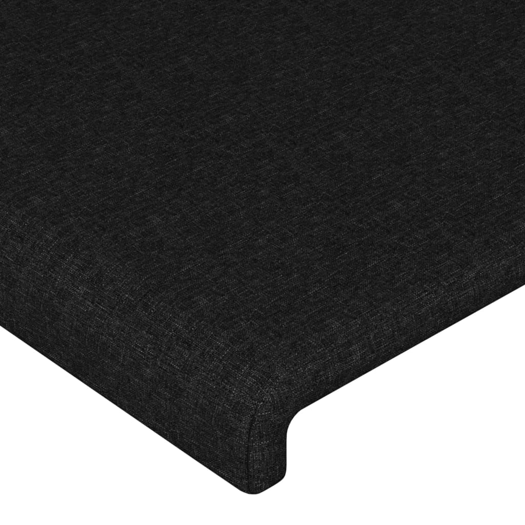 Cabeceira de cama 2 pcs tecido 80x5x78/88 cm preto