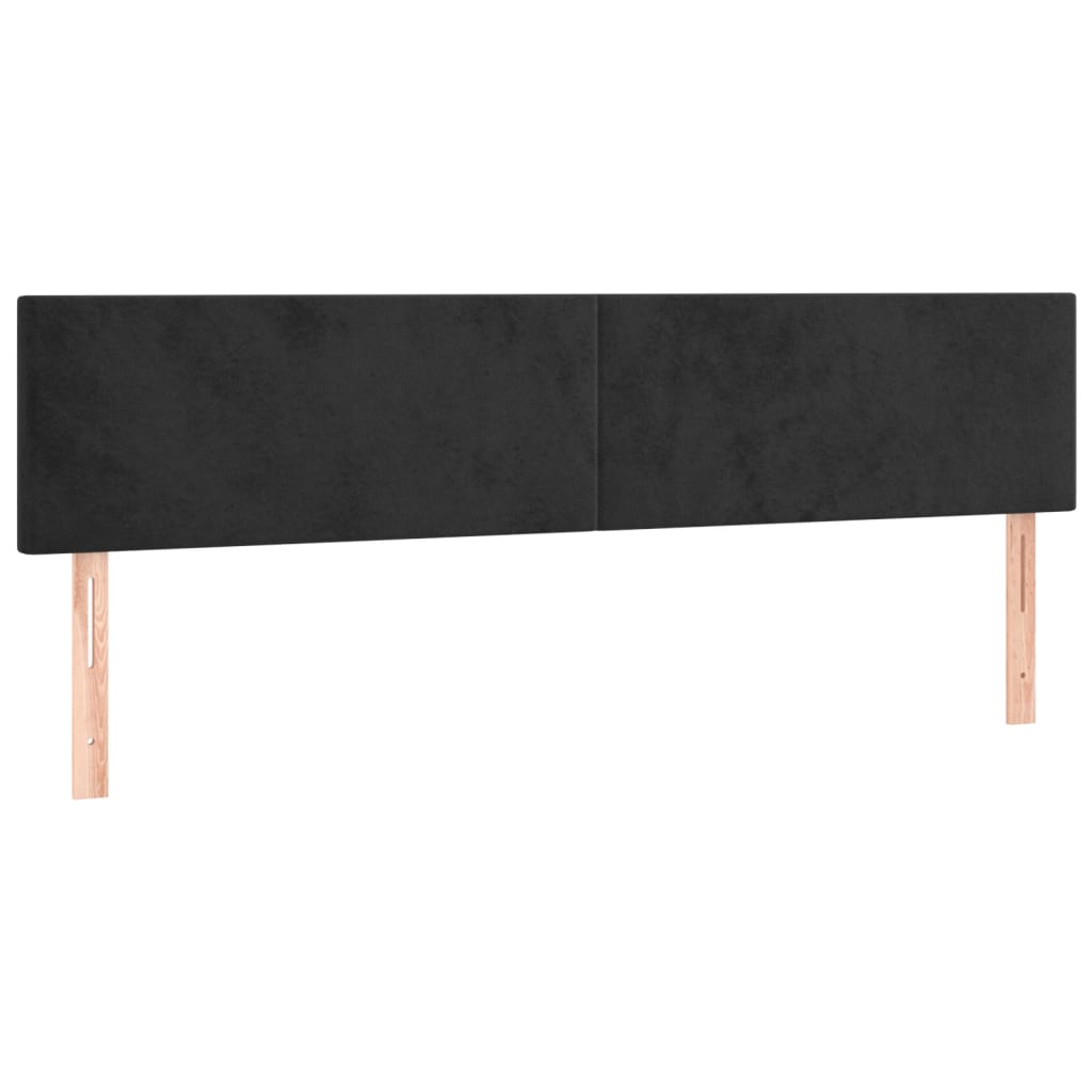 Cabeceira de cama 2 pcs veludo 80x5x78/88 cm preto