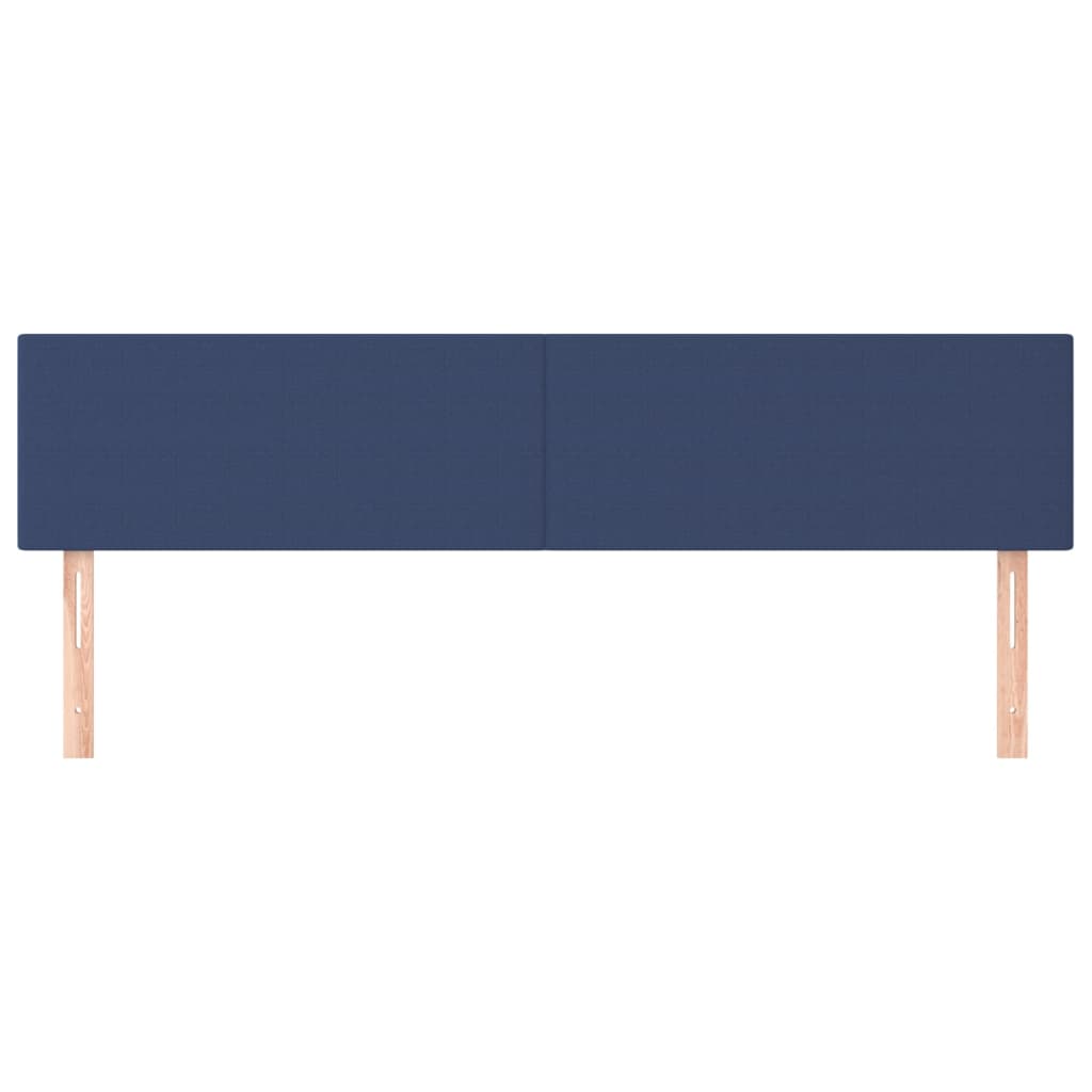 Cabeceira de cama 2 pcs tecido 90x5x78/88 cm azul