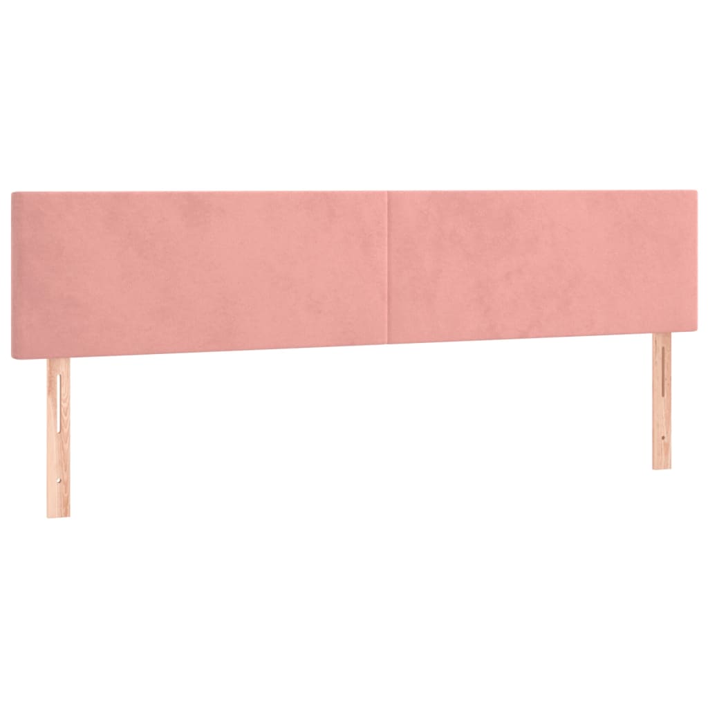 Cabeceira de cama 2 pcs veludo 90x5x78/88 cm rosa