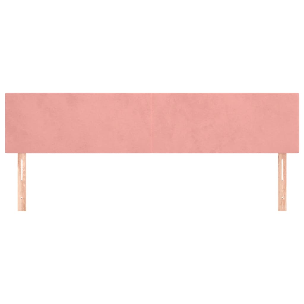 Cabeceira de cama 2 pcs veludo 90x5x78/88 cm rosa