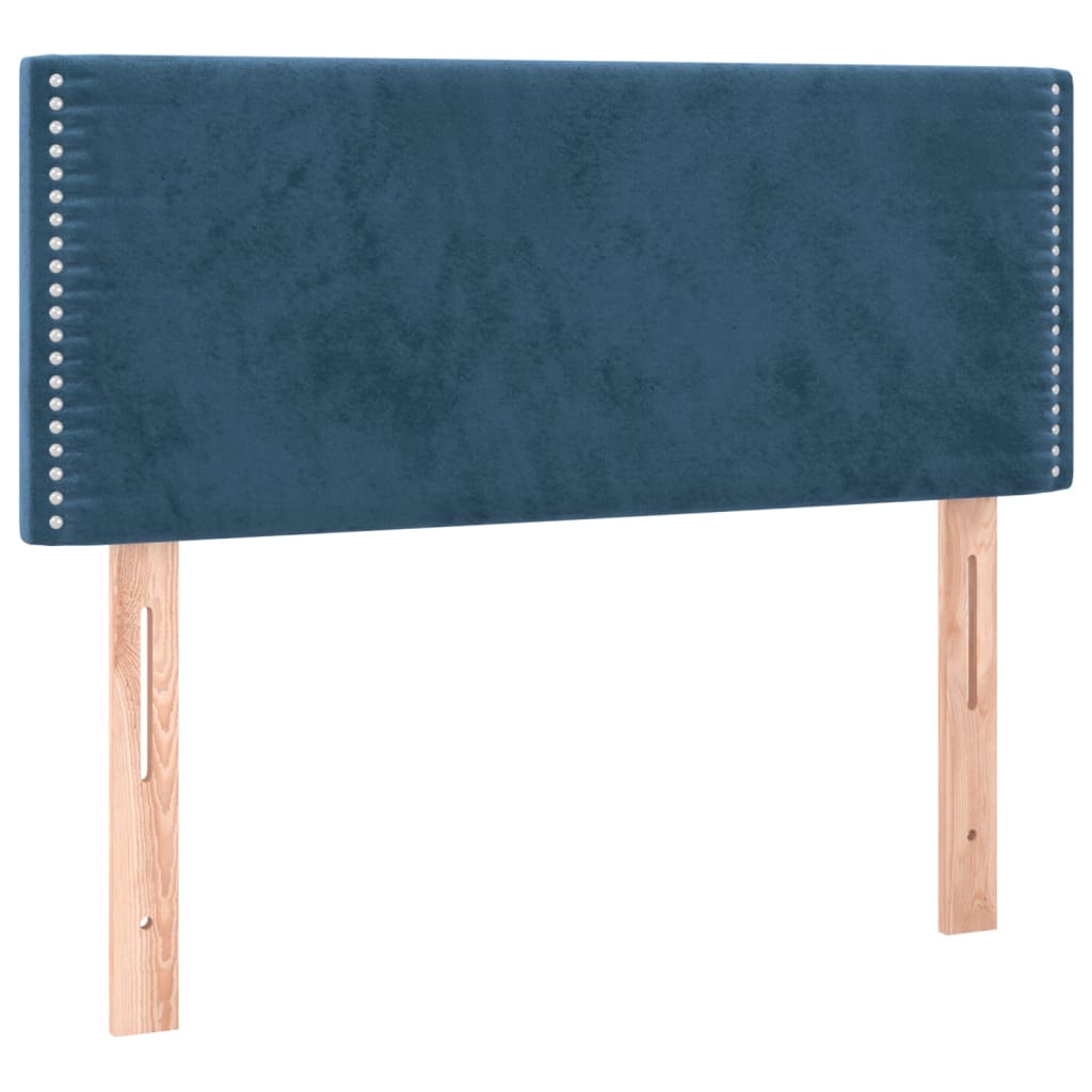 Cabeceira de cama veludo 80x5x78/88 cm azul