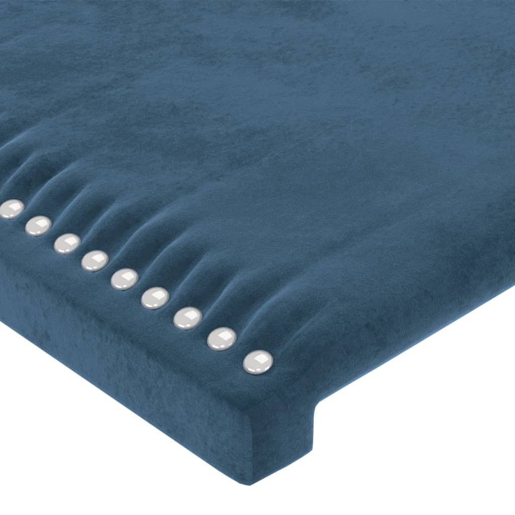 Cabeceira de cama veludo 80x5x78/88 cm azul