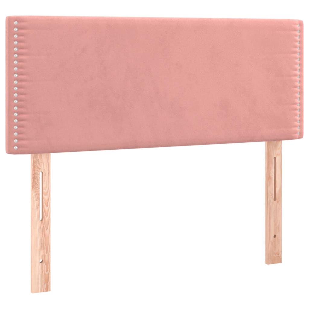 Cabeceira de cama veludo 80x5x78/88 cm rosa