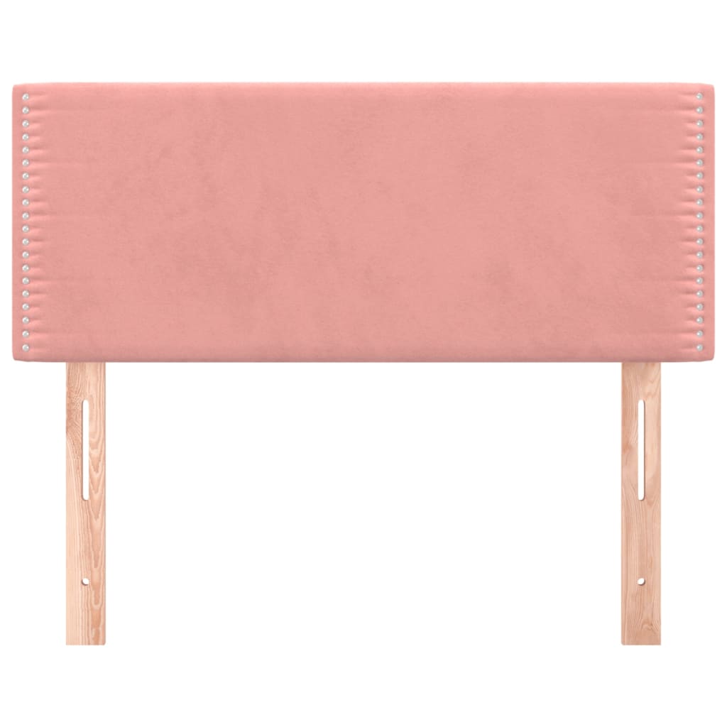 Cabeceira de cama veludo 80x5x78/88 cm rosa