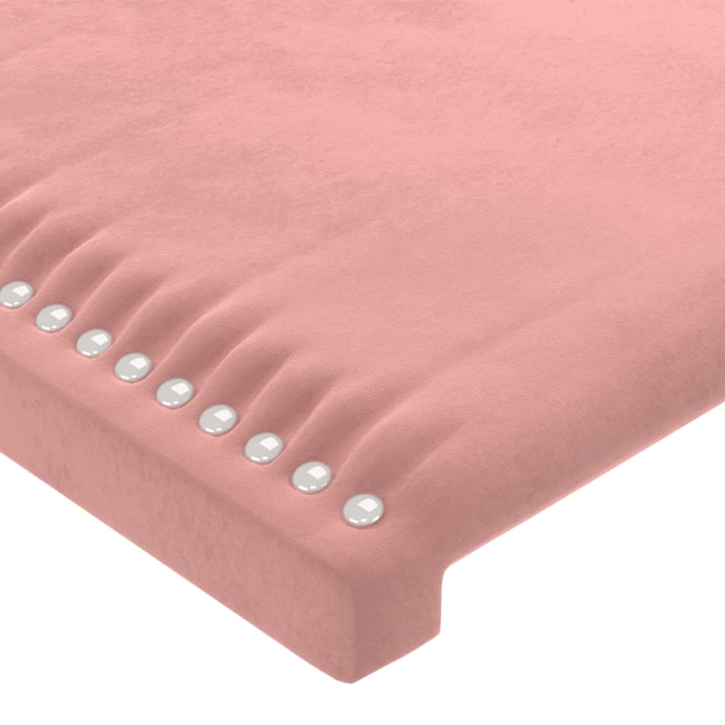 Cabeceira de cama veludo 80x5x78/88 cm rosa