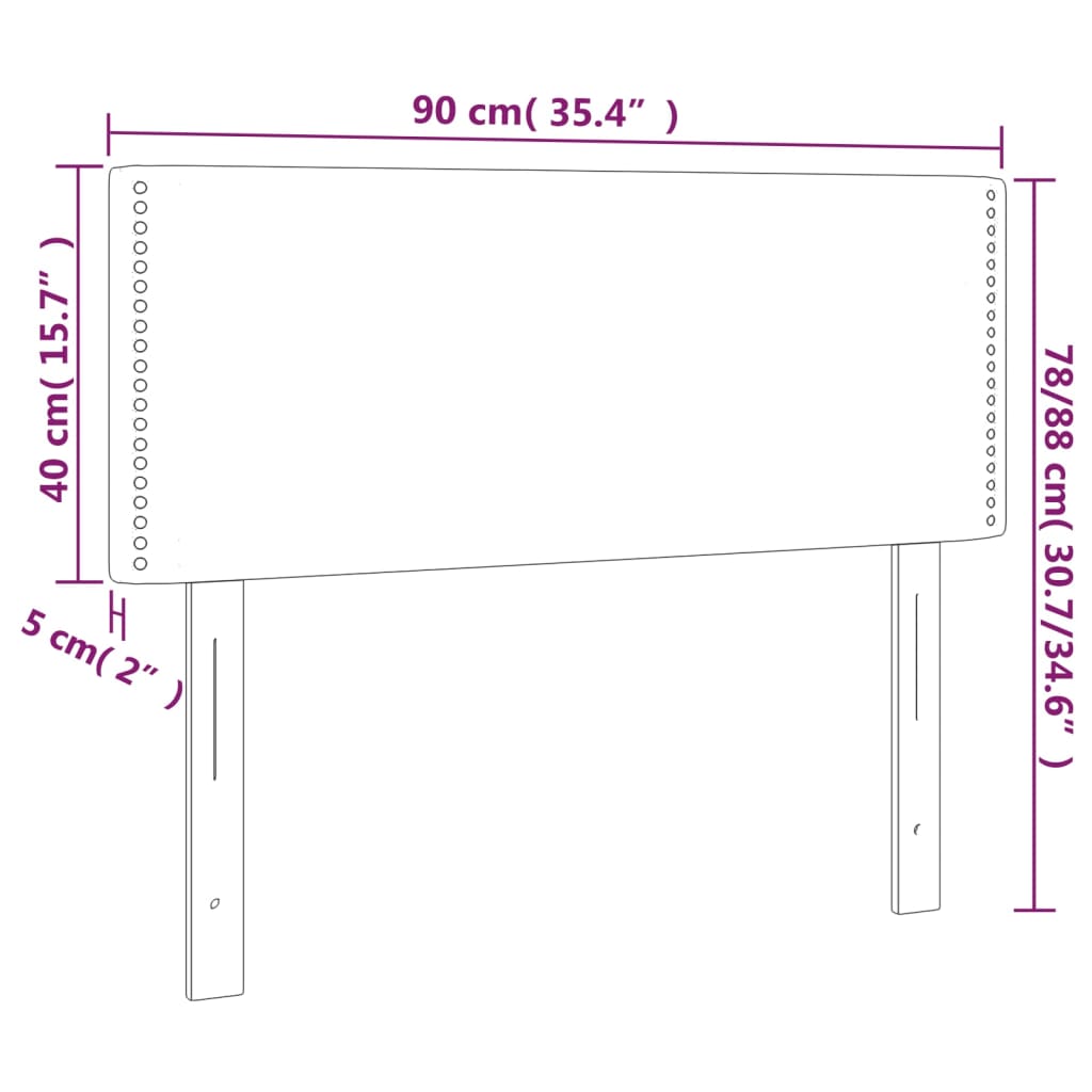 Cabeceira de cama veludo 90x5x78/88 cm cinzento-claro