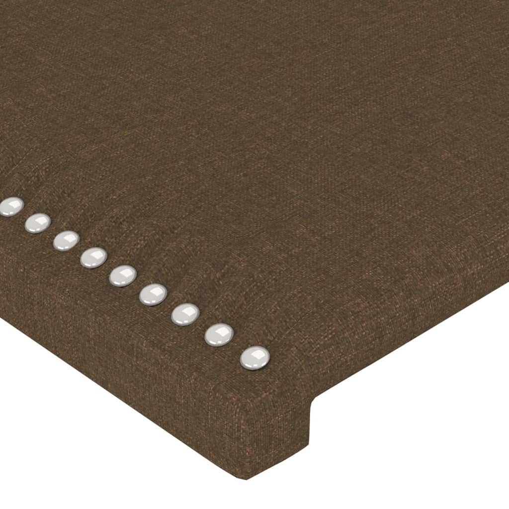 Cabeceira de cama 2 pcs tecido 100x5x78/88 cm castanho -escuro