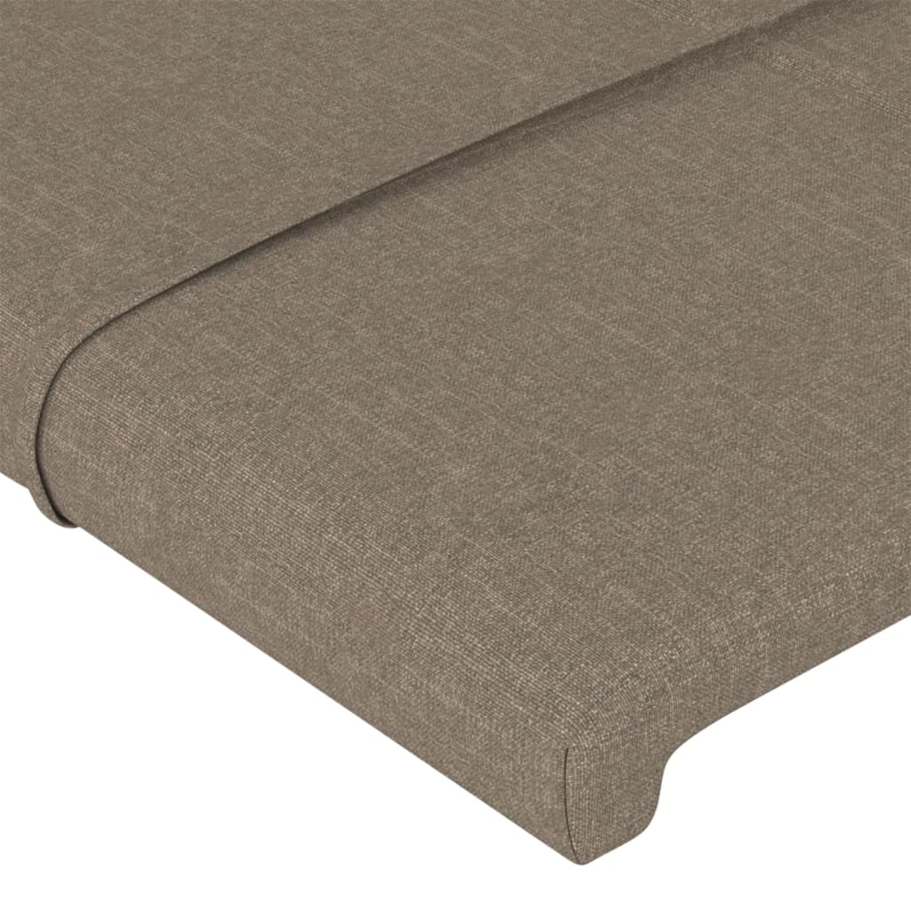 Cabeceira de cama tecido 90x5x78/88 cm cinzento-acastanhado