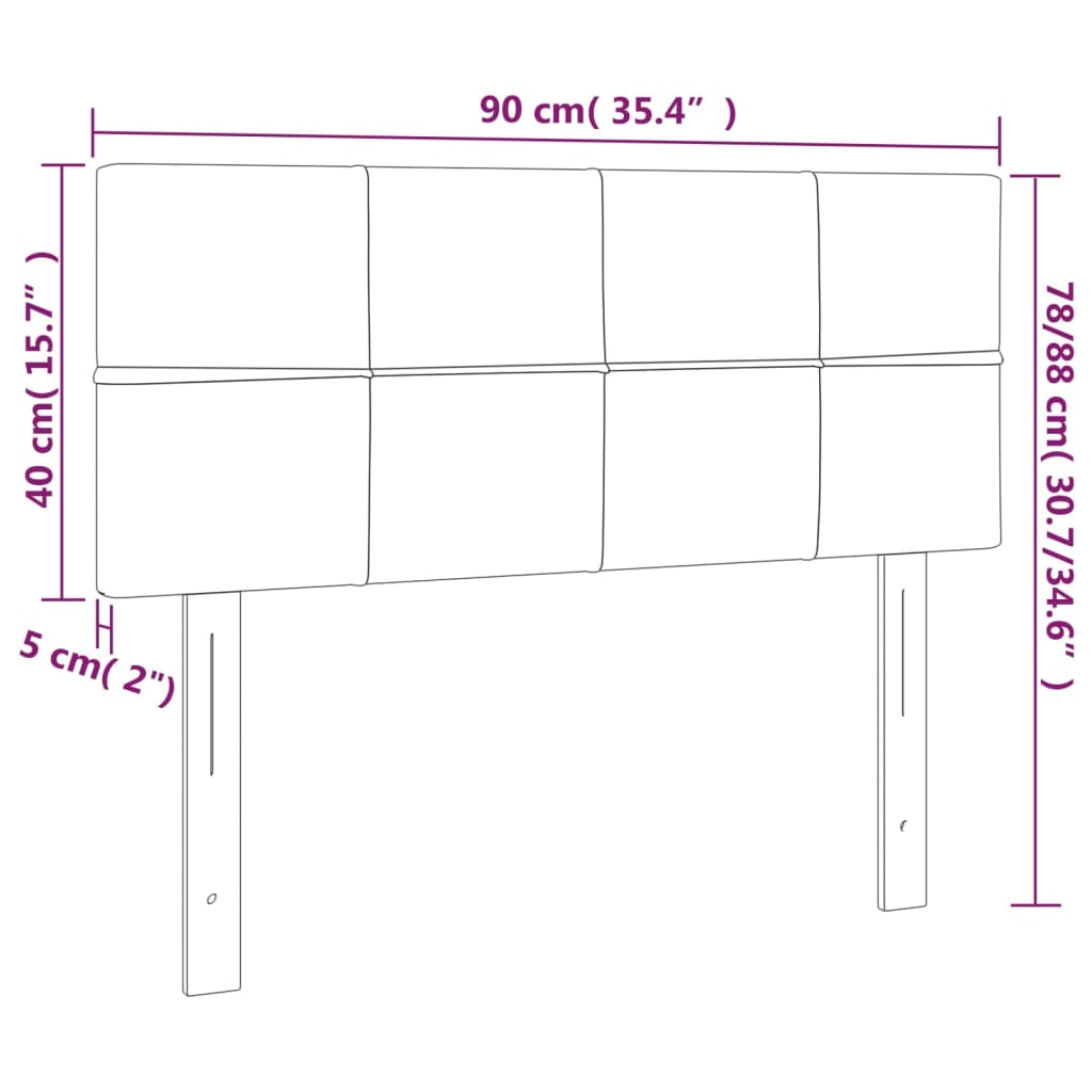 Cabeceira de cama tecido 90x5x78/88 cm azul