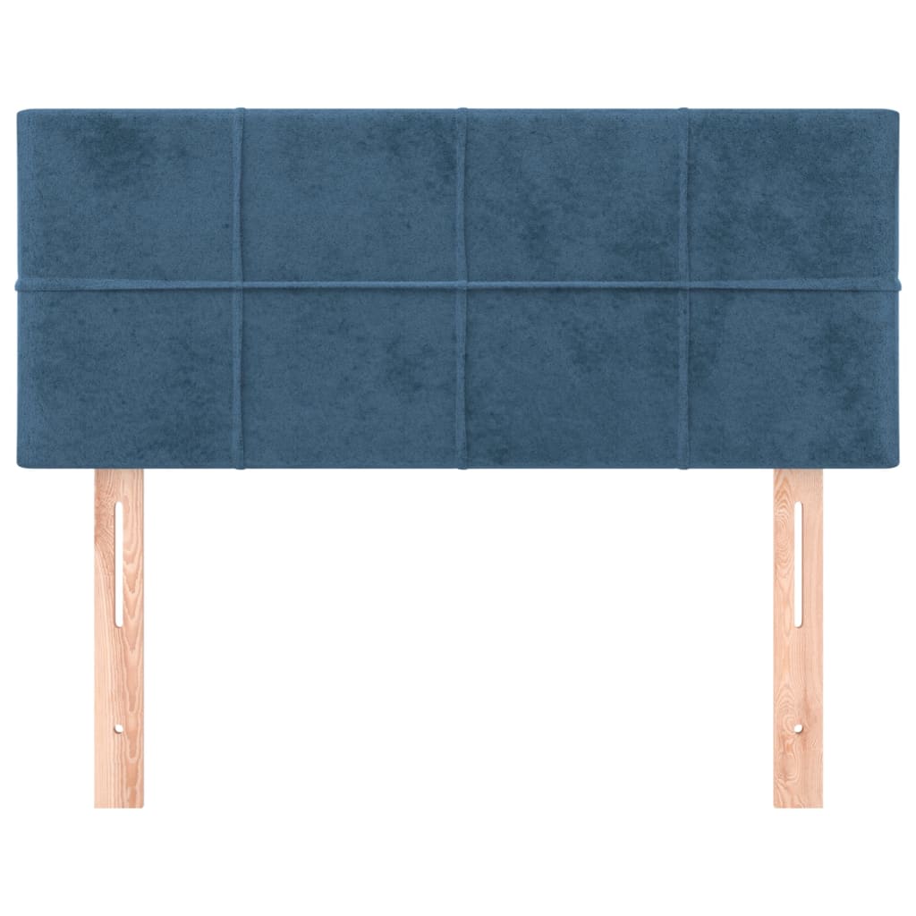 Cabeceira de cama veludo 90x5x78/88 cm azul-escuro