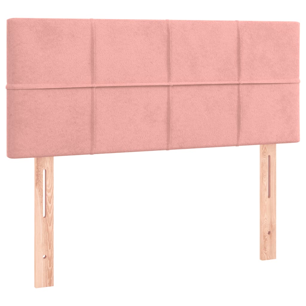 Cabeceira de cama veludo 90x5x78/88 cm rosa