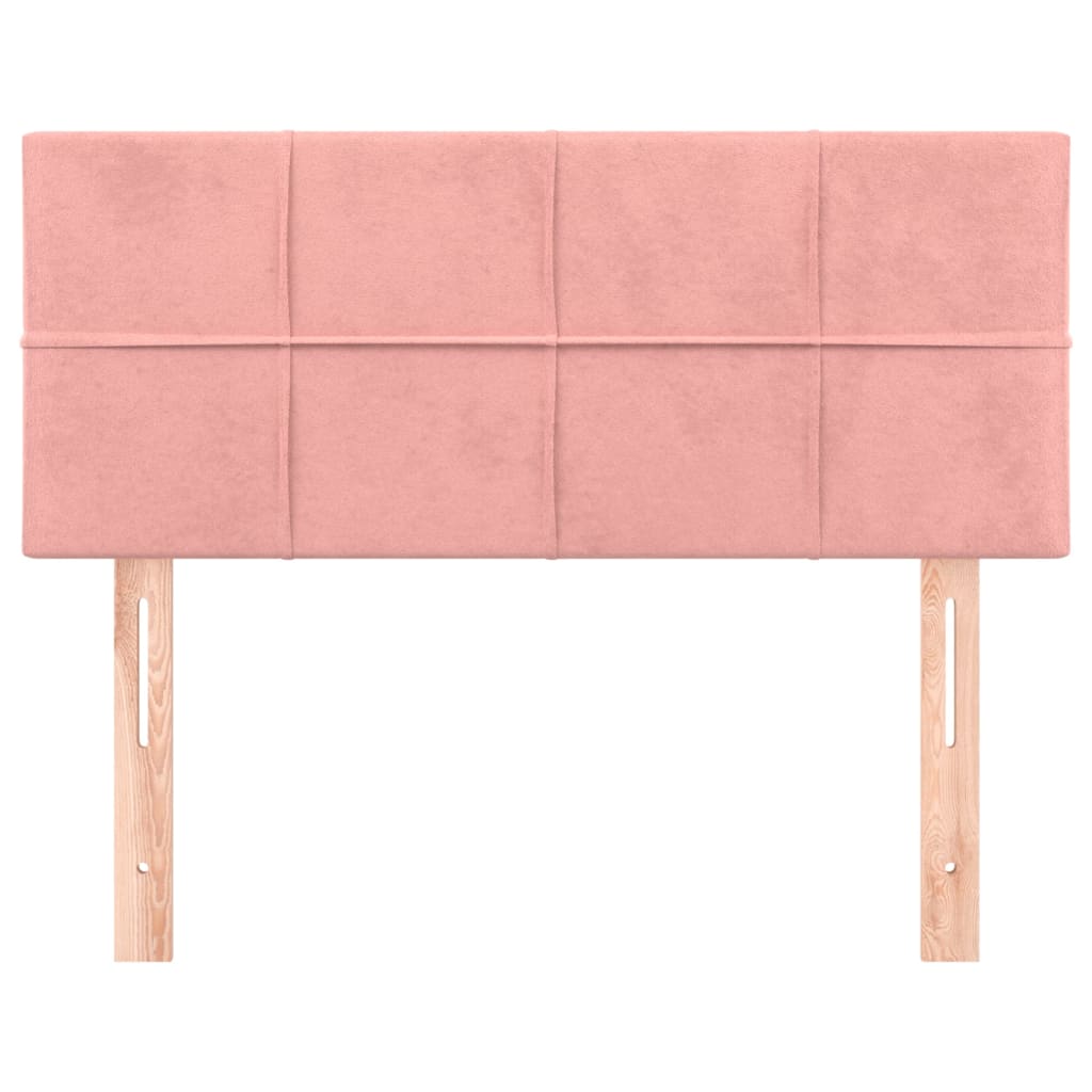 Cabeceira de cama veludo 90x5x78/88 cm rosa