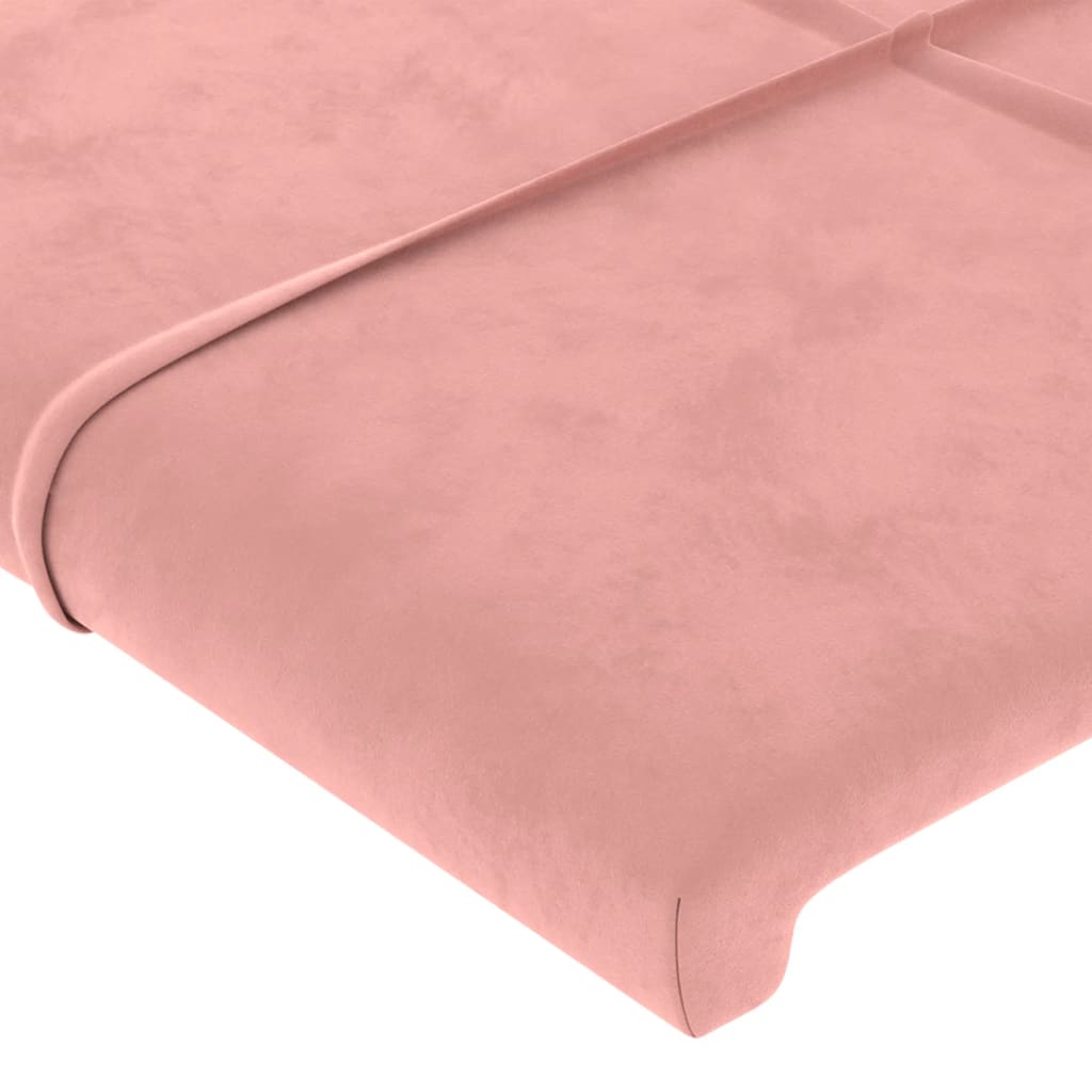 Cabeceira de cama veludo 90x5x78/88 cm rosa