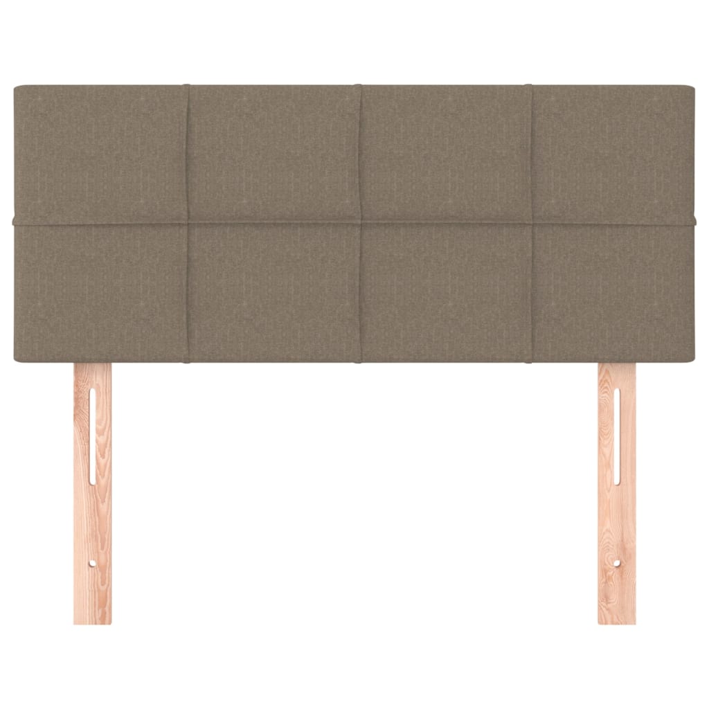 Cabeceira de cama tecido 100x5x78/88 cm cinzento-acastanhado