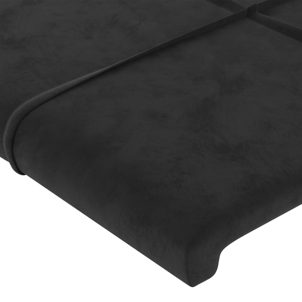 Cabeceira de cama veludo 100x5x78/88 cm preto