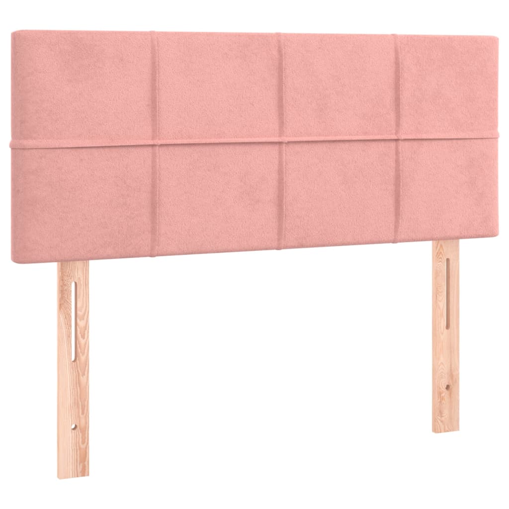 Cabeceira de cama veludo 100x5x78/88 cm rosa