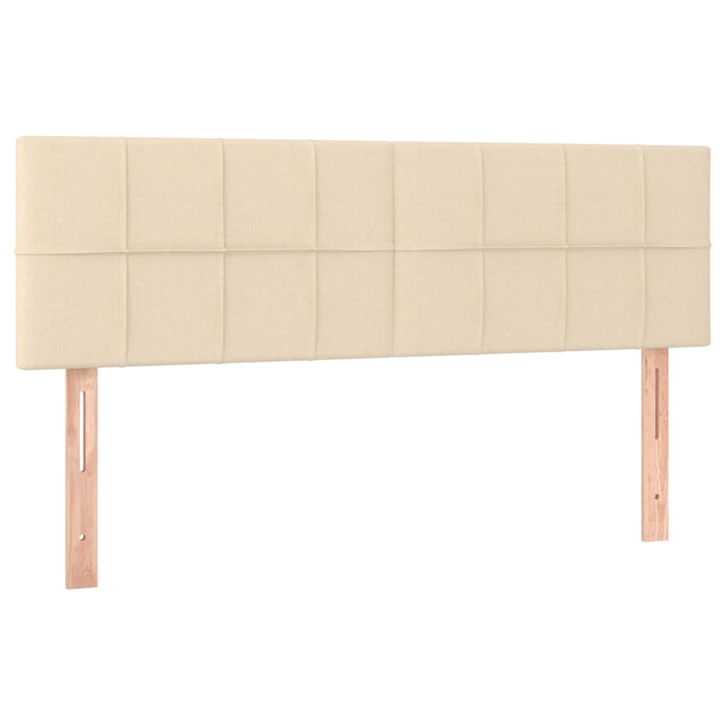 Cabeceira de cama 2 pcs tecido 72x5x78/88 cm creme