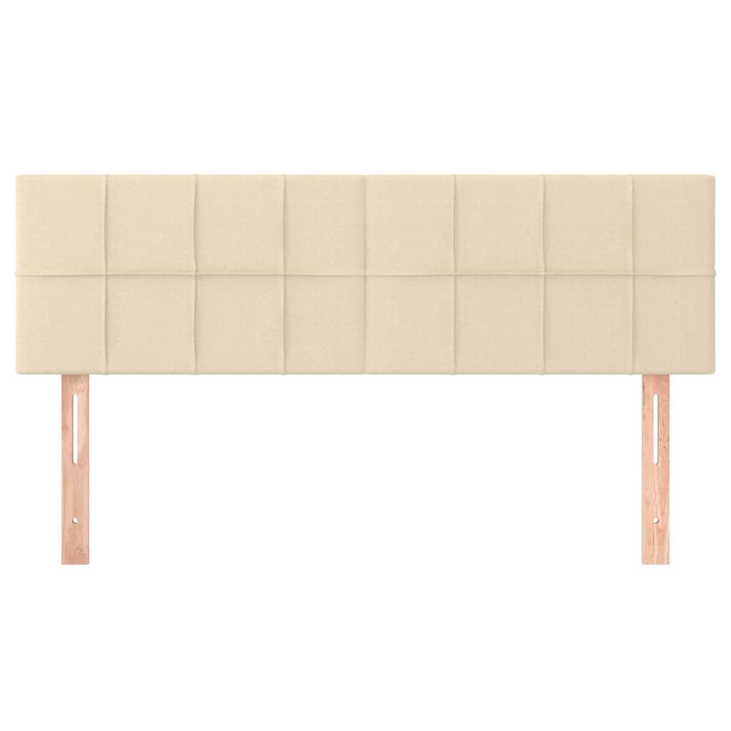 Cabeceira de cama 2 pcs tecido 72x5x78/88 cm creme