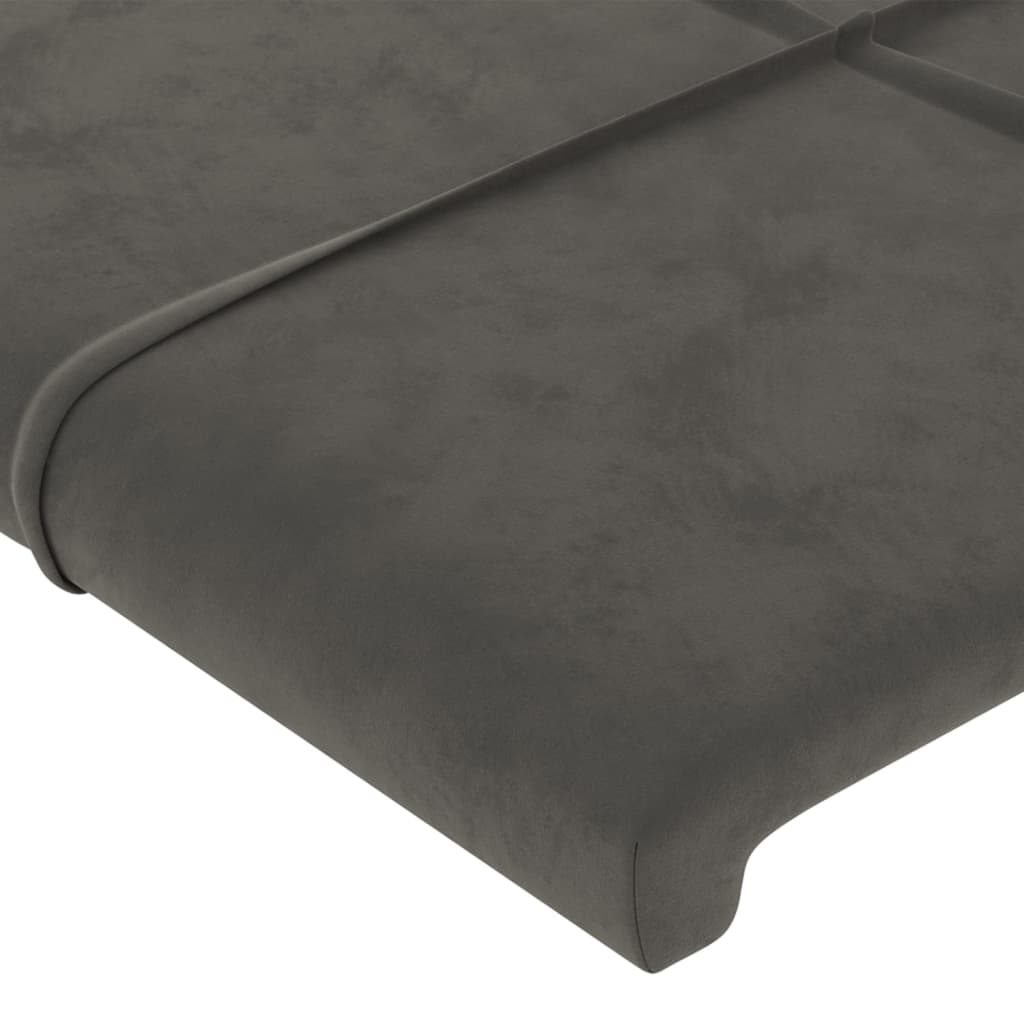 Cabeceira de cama 2 pcs veludo 72x5x78/88 cm cinzento-escuro