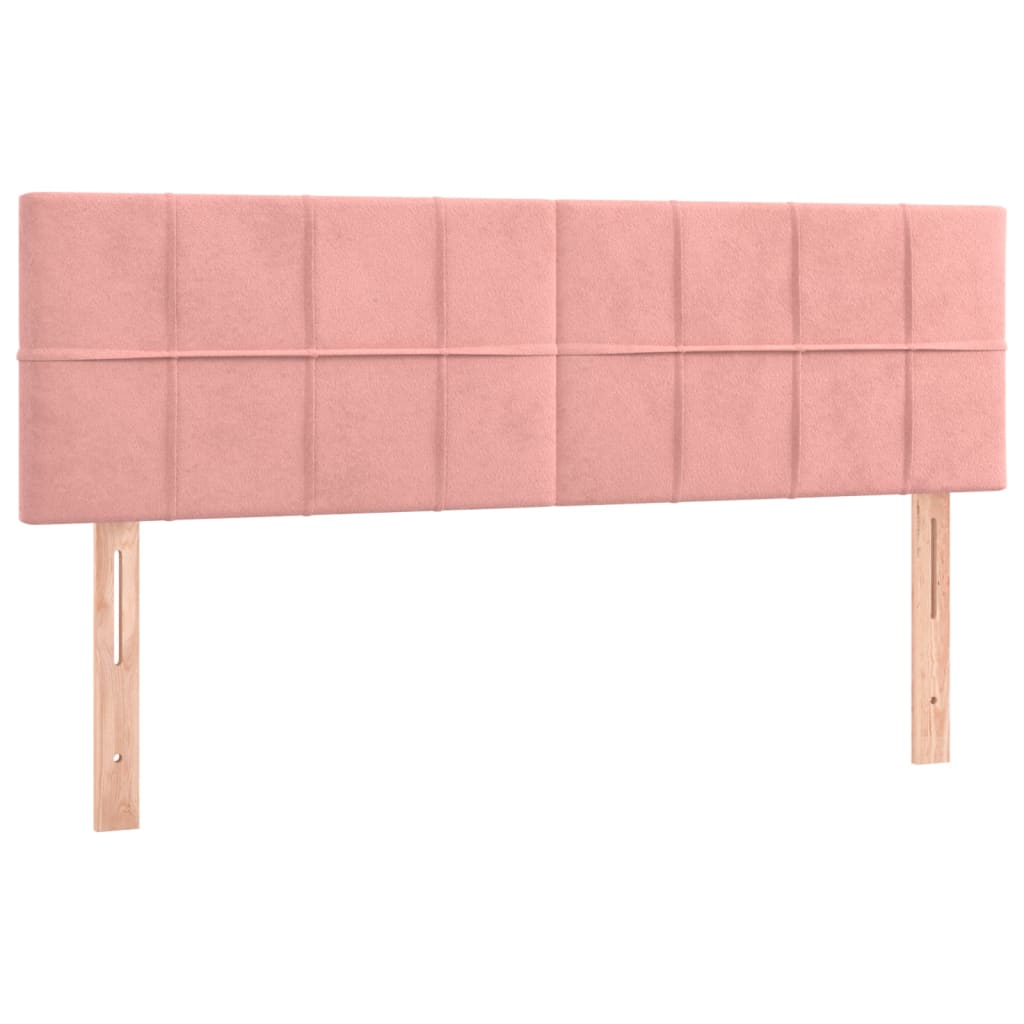 Cabeceira de cama 2 pcs veludo 72x5x78/88 cm rosa