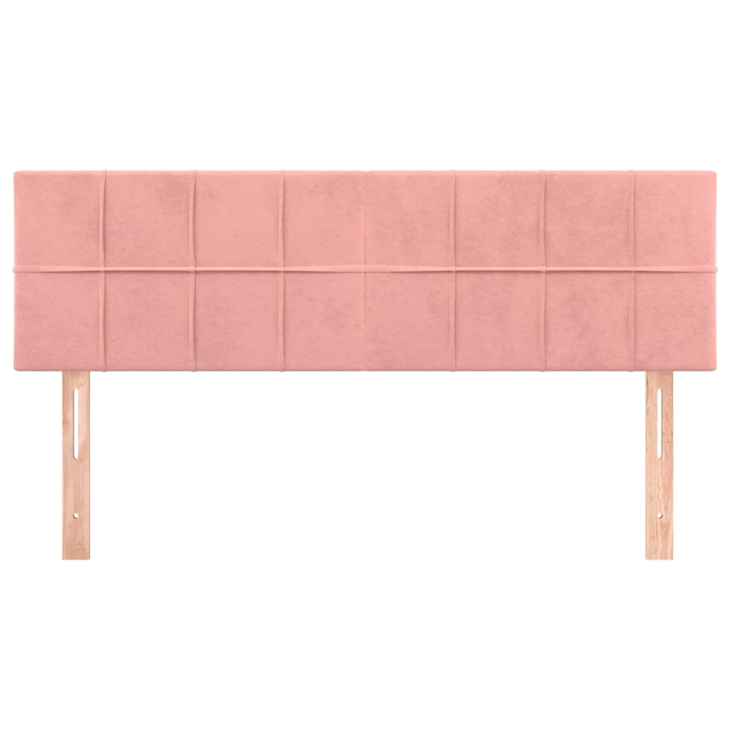 Cabeceira de cama 2 pcs veludo 72x5x78/88 cm rosa