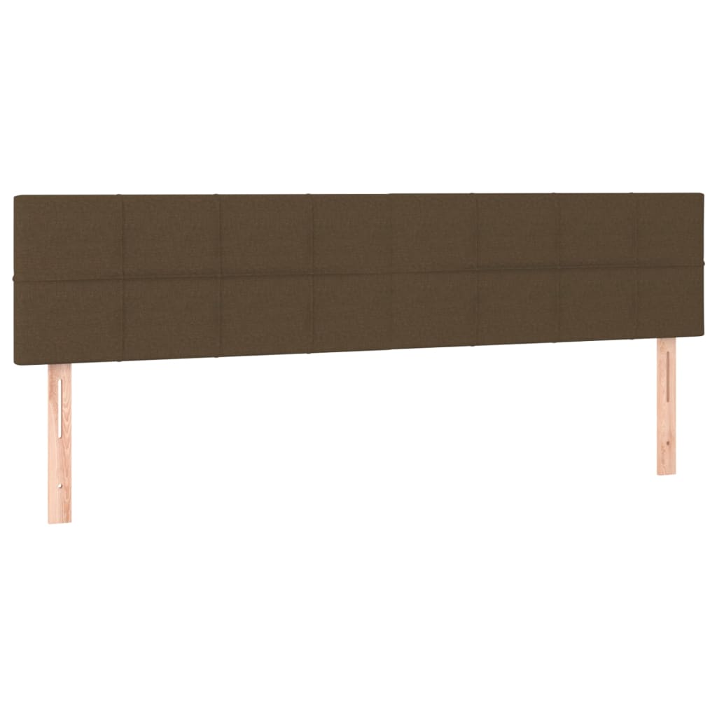 Cabeceira de cama 2 pcs tecido 80x5x78/88 cm castanho