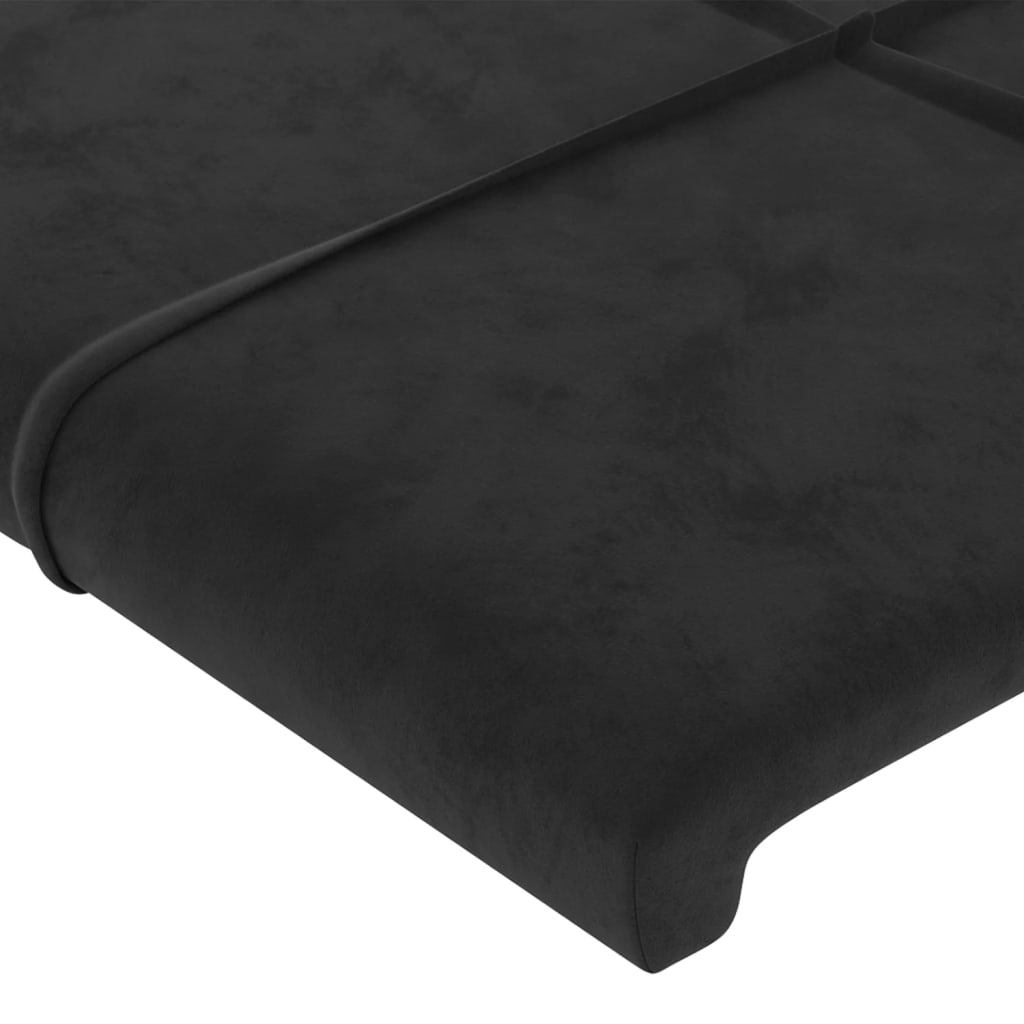 Cabeceira de cama 2 pcs veludo 80x5x78/88 cm preto