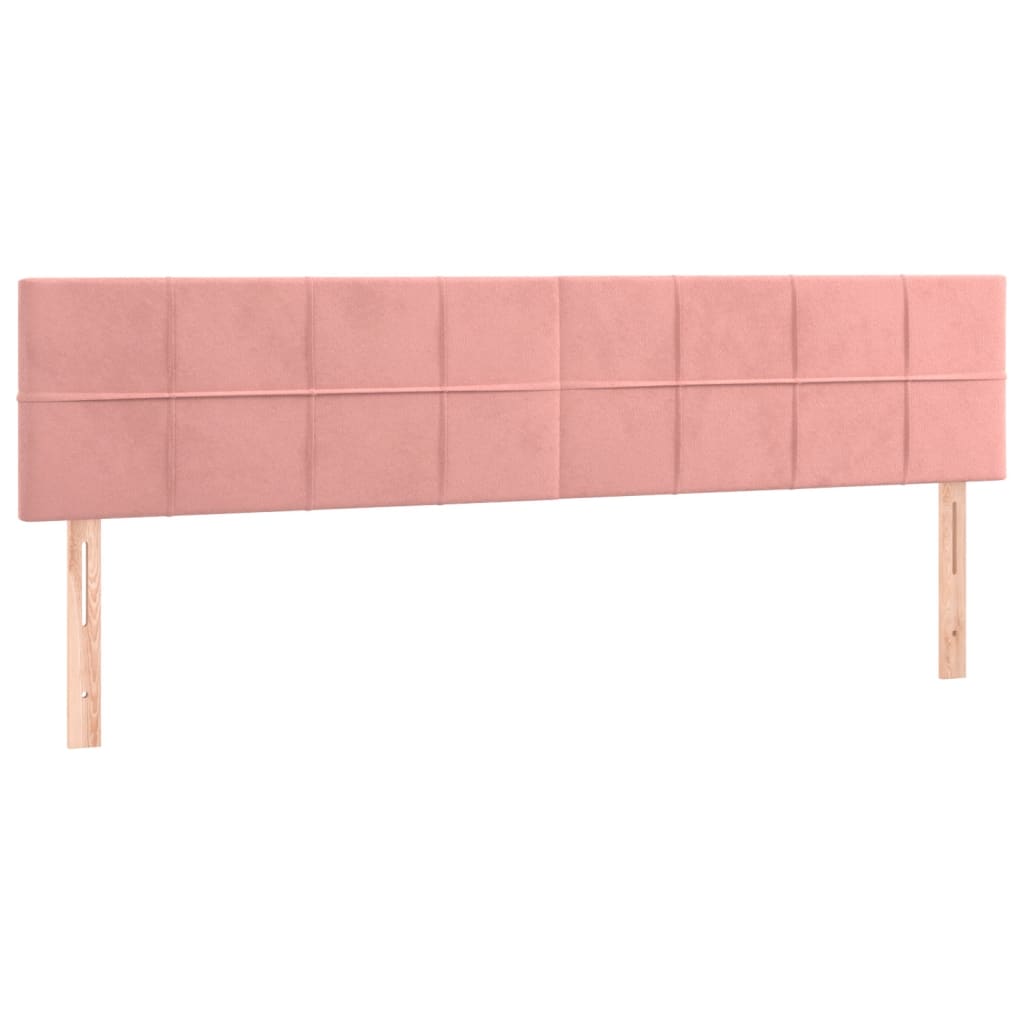 Cabeceira de cama 2 pcs veludo 80x5x78/88 cm rosa