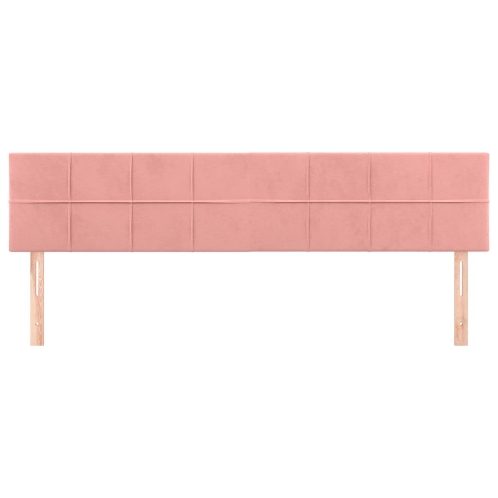 Cabeceira de cama 2 pcs veludo 80x5x78/88 cm rosa