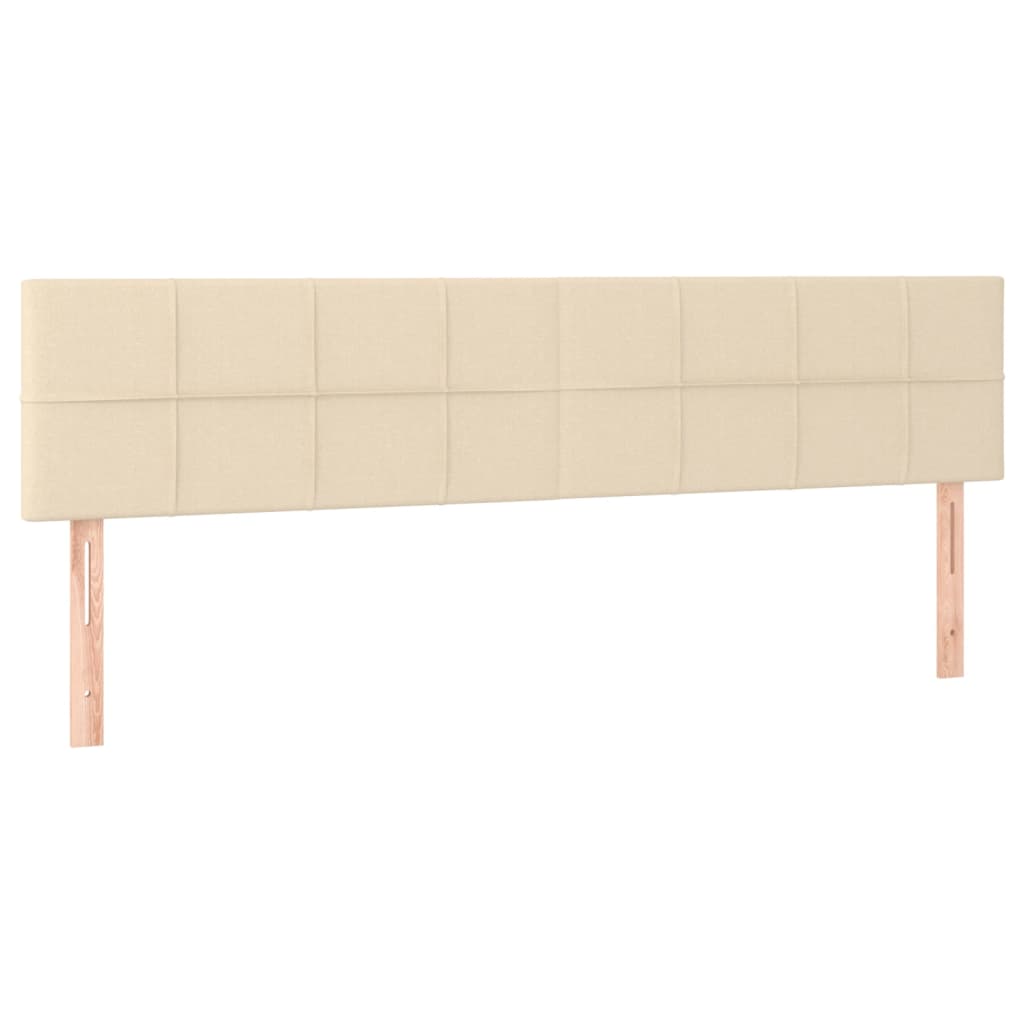 Cabeceira de cama 2 pcs tecido 90x5x78/88 cm creme