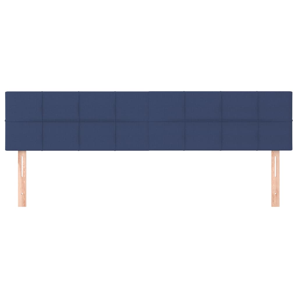 Cabeceira de cama 2 pcs tecido 90x5x78/88 cm azul