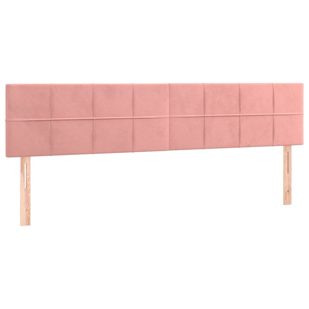 Cabeceira de cama 2 pcs veludo 90x5x78/88 cm rosa