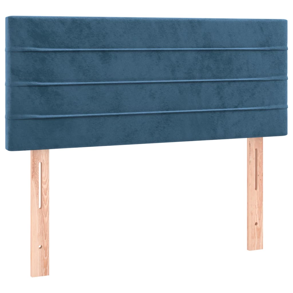 Cabeceira de cama veludo 80x5x78/88 cm azul