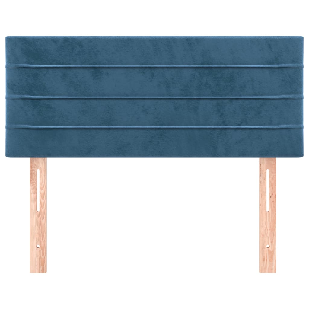 Cabeceira de cama veludo 80x5x78/88 cm azul