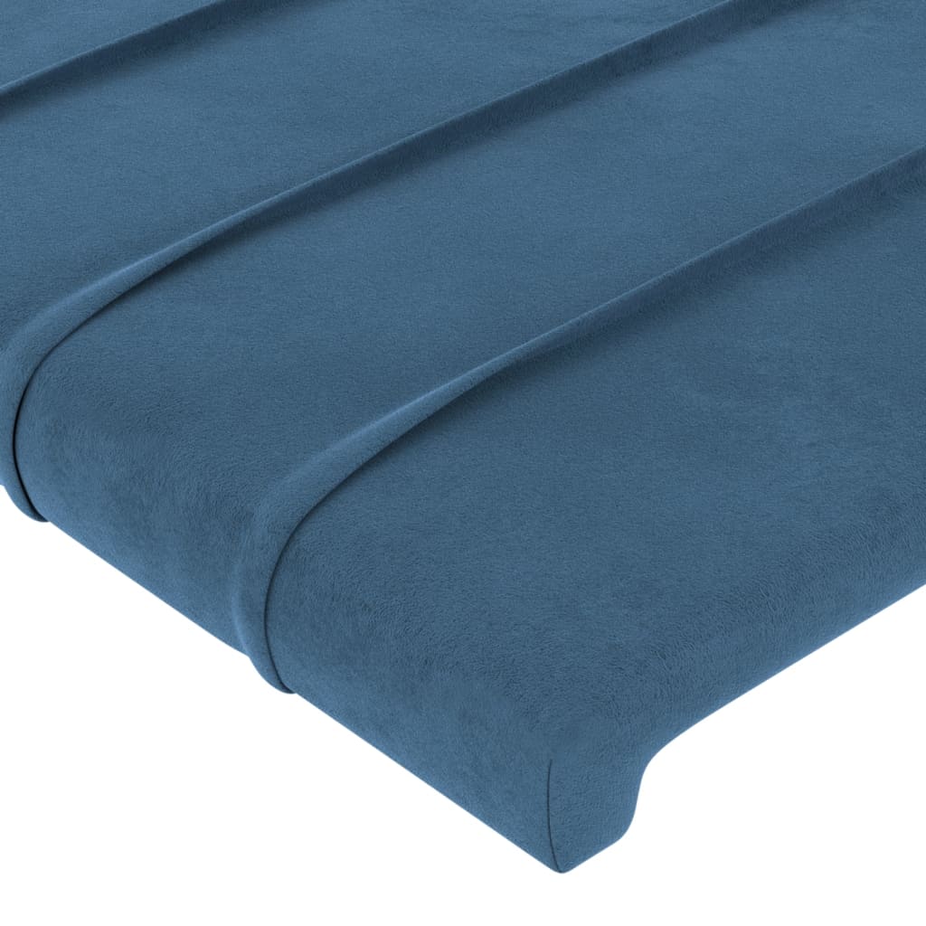 Cabeceira de cama veludo 80x5x78/88 cm azul