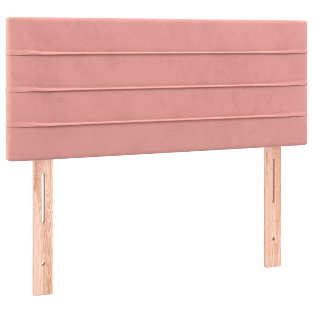 Cabeceira de cama veludo 80x5x78/88 cm rosa