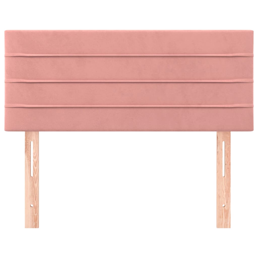 Cabeceira de cama veludo 80x5x78/88 cm rosa