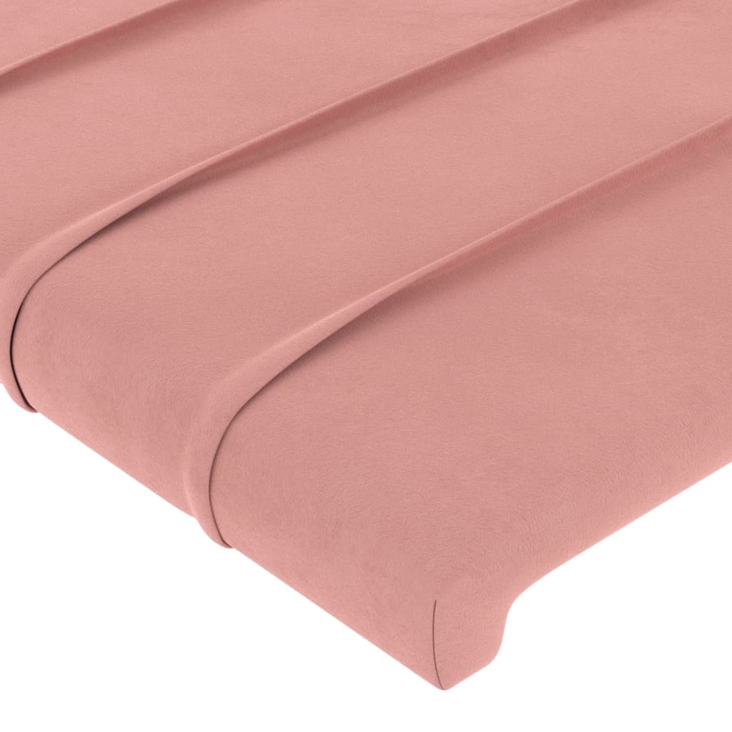 Cabeceira de cama veludo 80x5x78/88 cm rosa